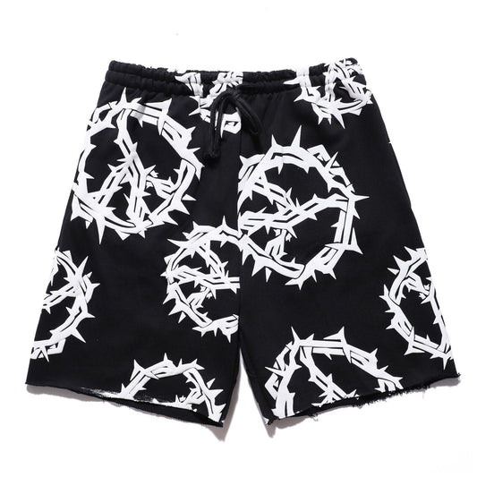 NUMBER R PEACE SHORTS (BLACK)-NR_00002_S_BK