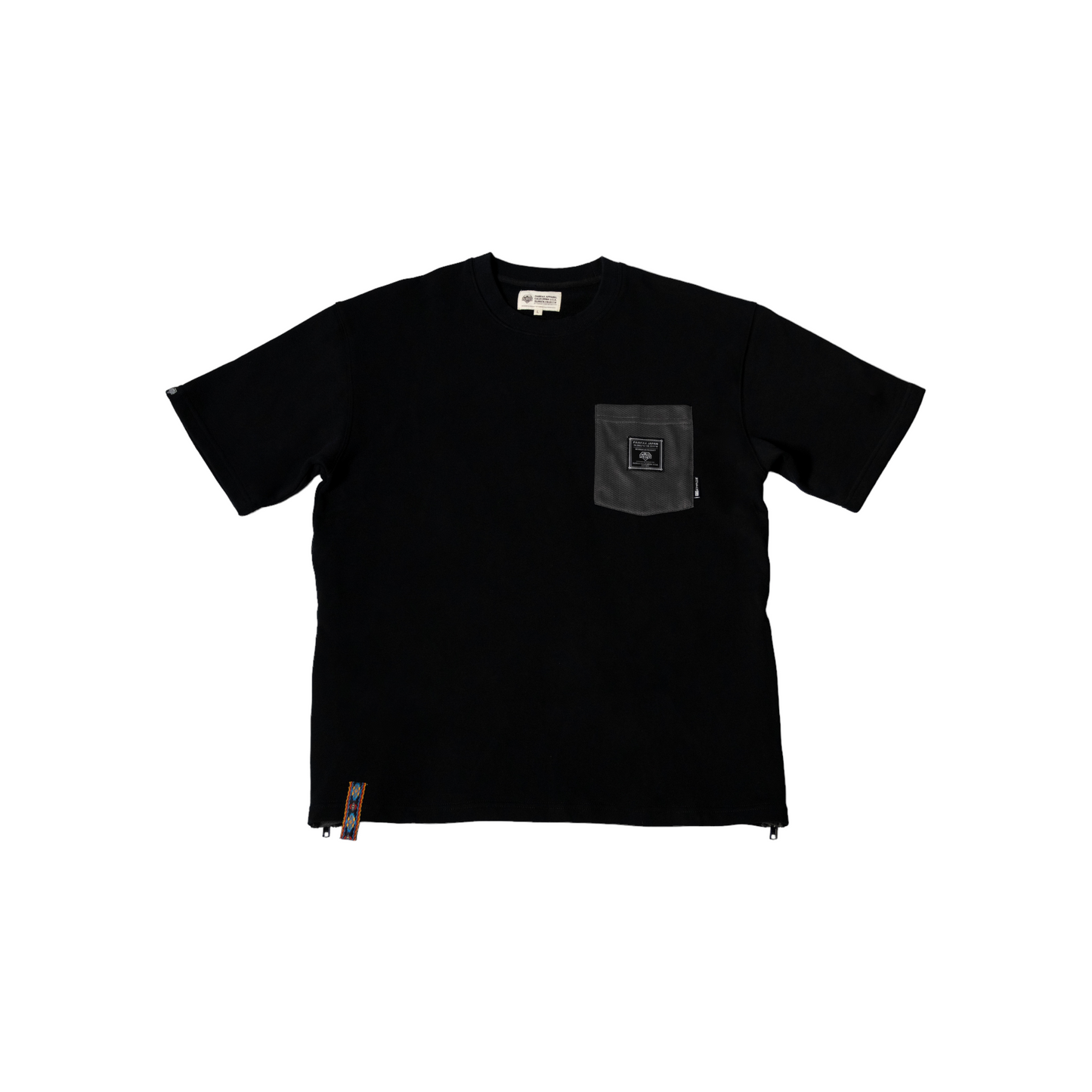 FXFW23-TE04 PATCHWORK SIDE ZIPPER POCKET TEE