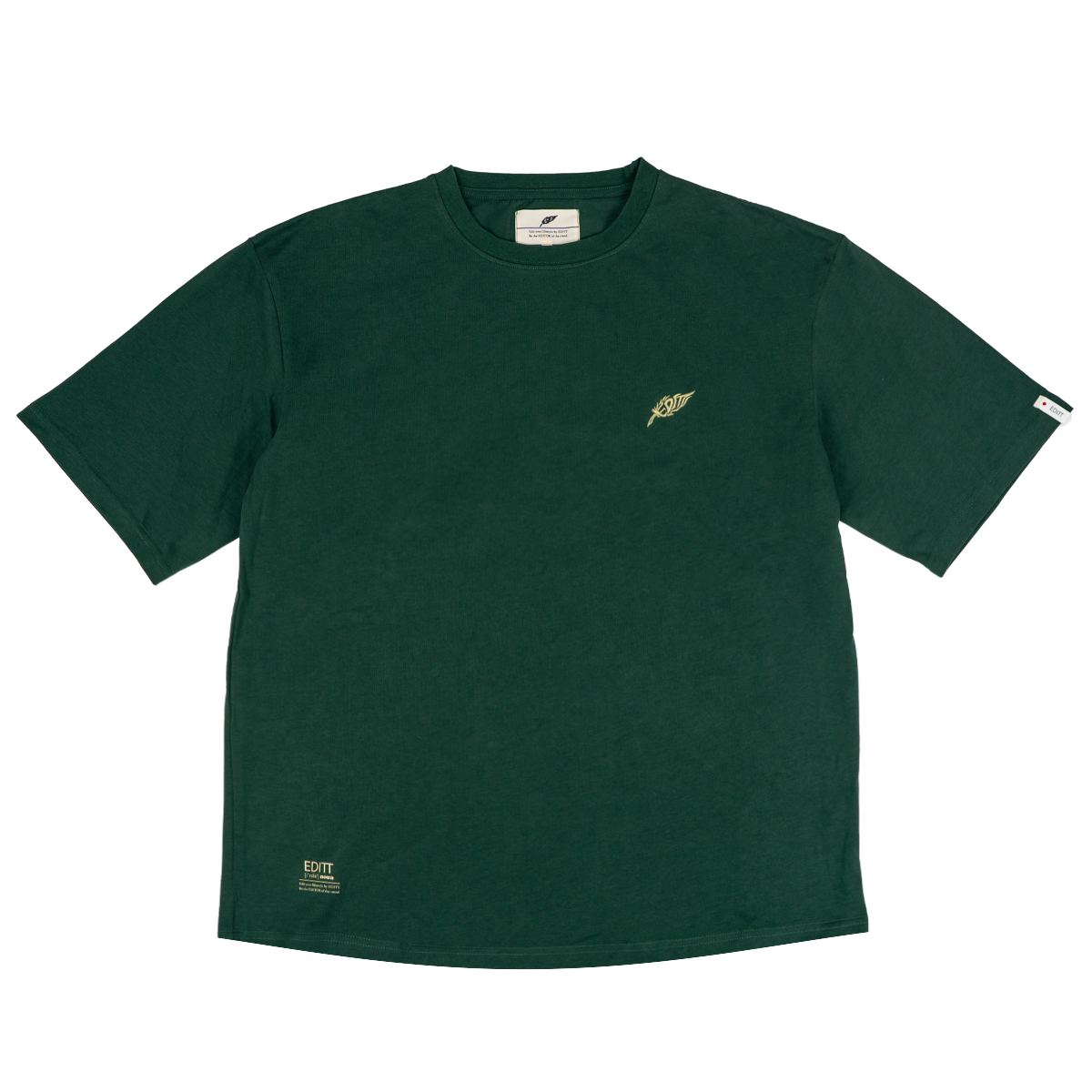 ED-TE02 EMBROIDERED TEE WITH PRINTED LOGO