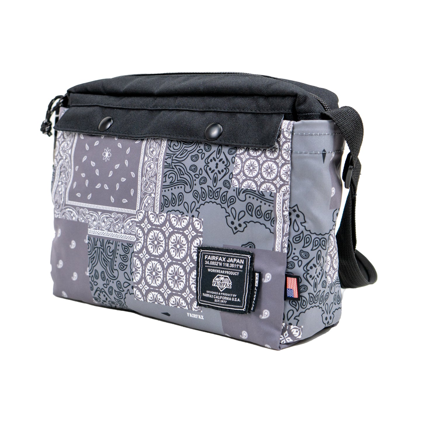 FF1410 PATCHWORK BANDANA 2 WAY MESSENGER TOTE