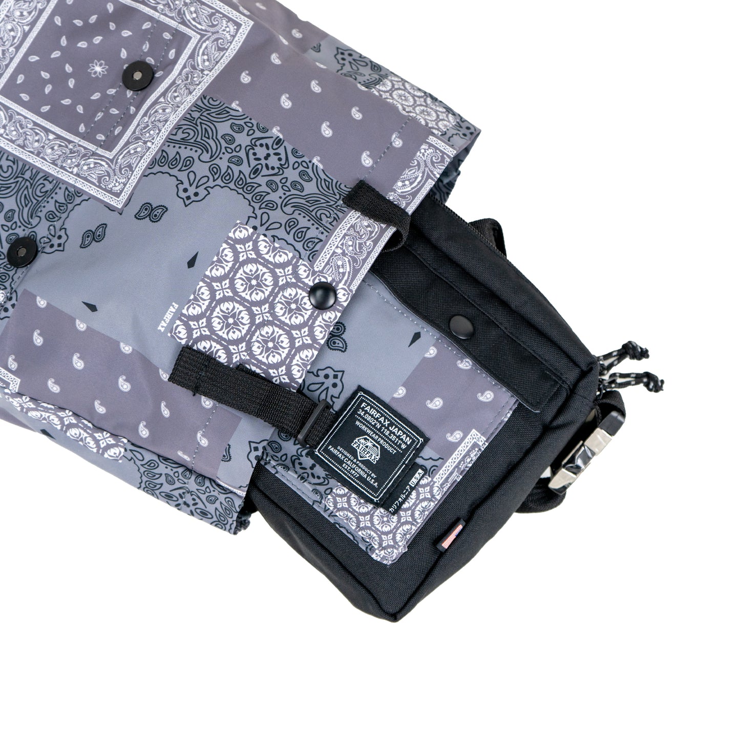 FF1410 PATCHWORK BANDANA 2 WAY MESSENGER TOTE