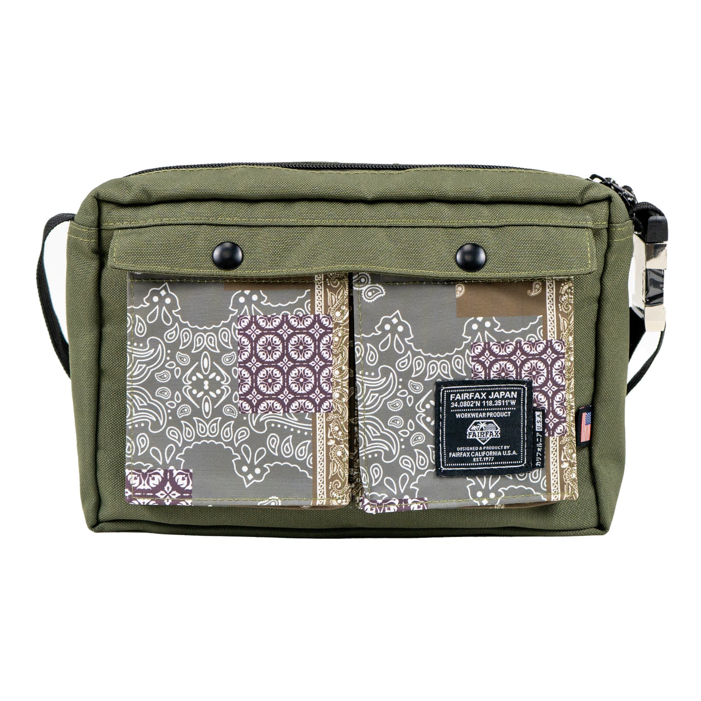 FF1410 PATCHWORK BANDANA 2 WAY MESSENGER TOTE