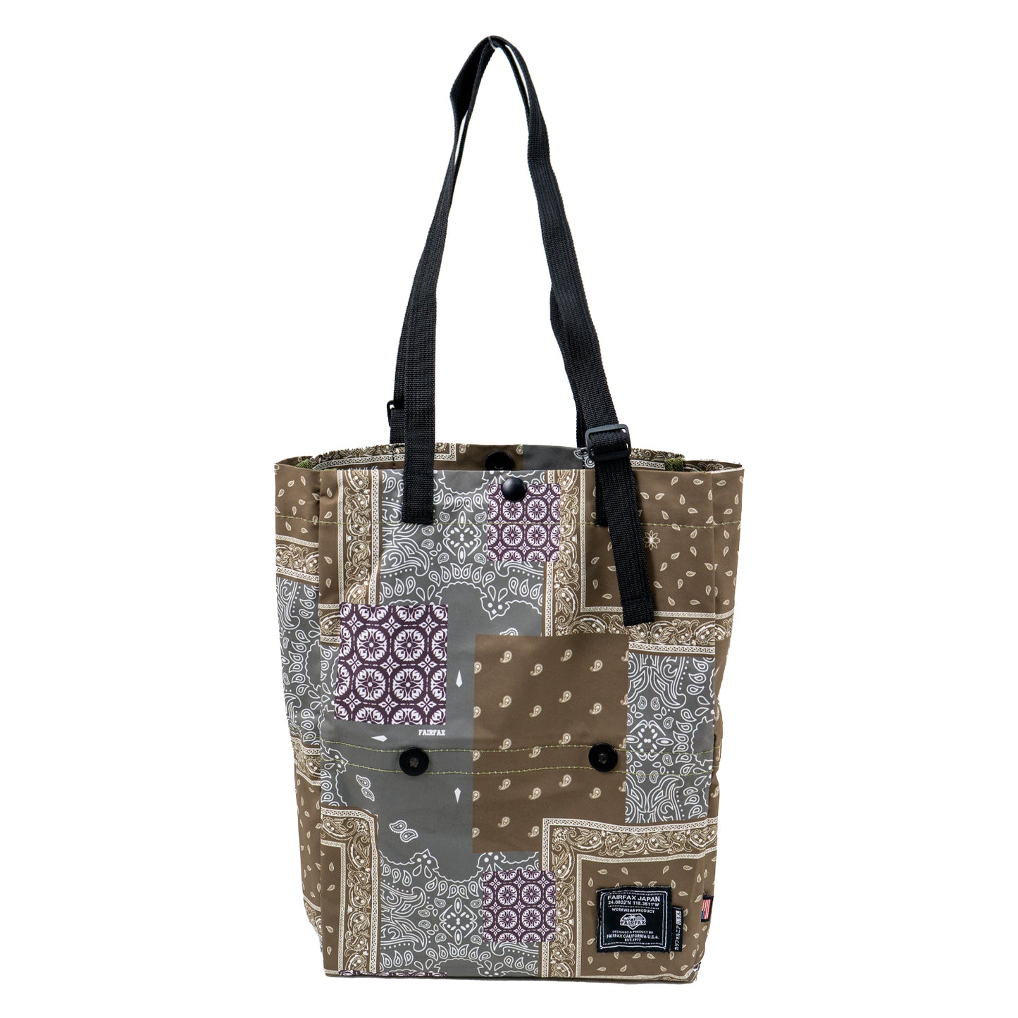 FF1410 PATCHWORK BANDANA 2 WAY MESSENGER TOTE