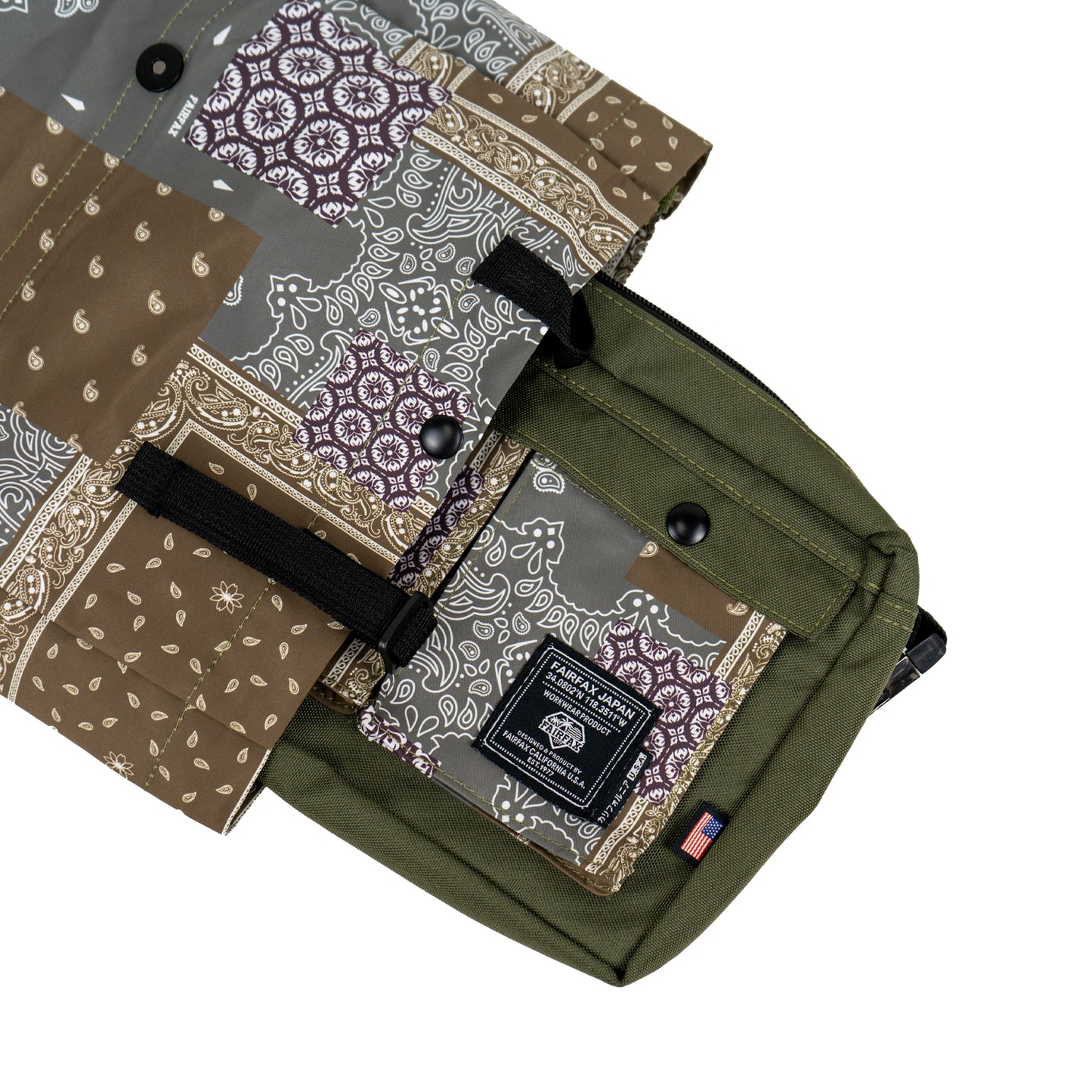 FF1410 PATCHWORK BANDANA 2 WAY MESSENGER TOTE