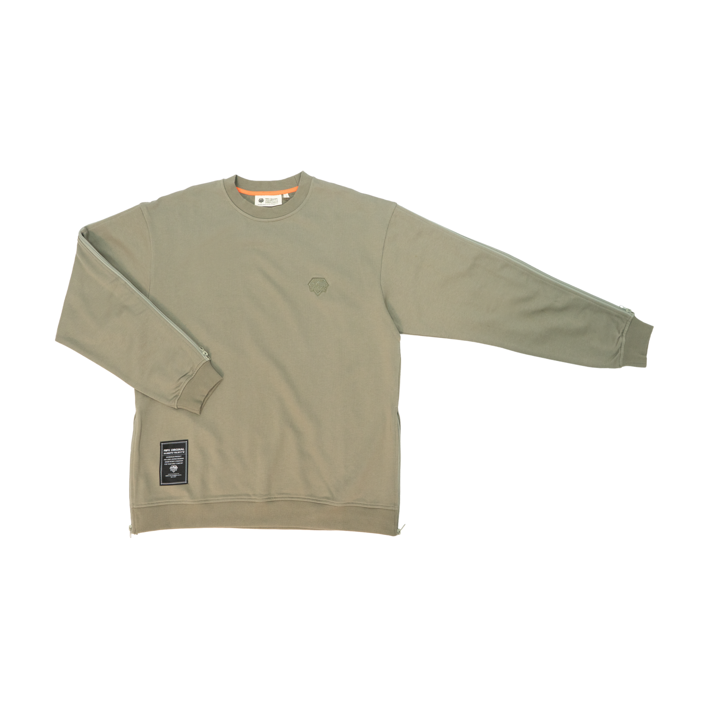 MILITARY ZIP SLEEVES CREWNECK - FFCN04_CE2