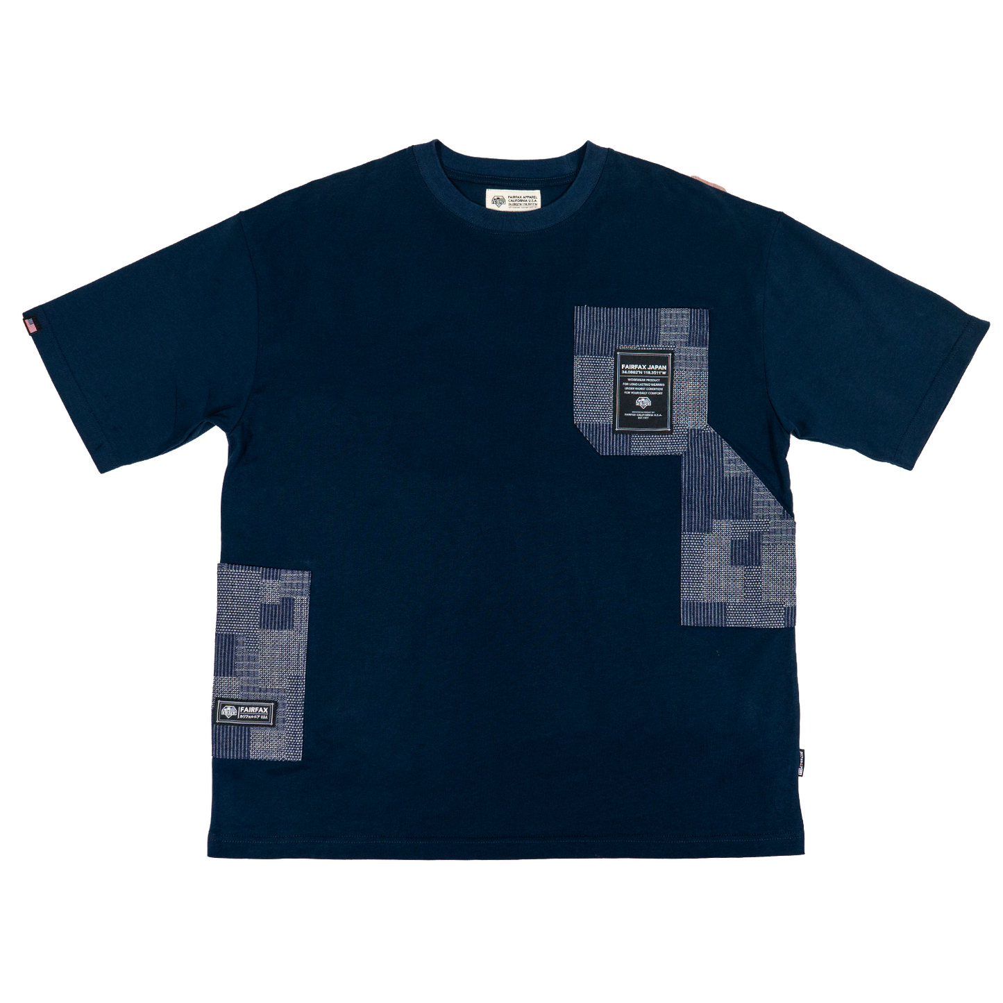 FXSS23-TE10-SASIKO DOUBLE PATCH POCKET TEE