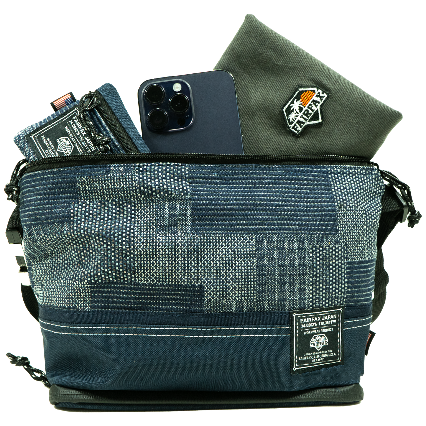 FF1310-SASHIKO BIKE POUCH 2.0