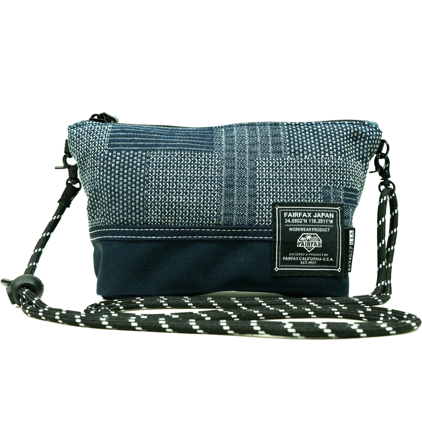 FF1320-SASHIKO MINI BIKE POUCH